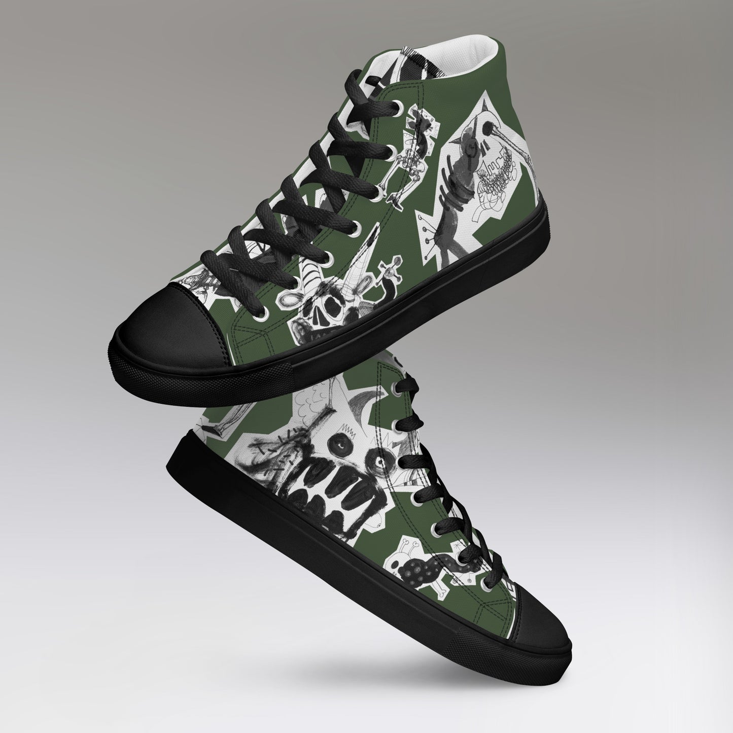 Men’s high top canvas shoes