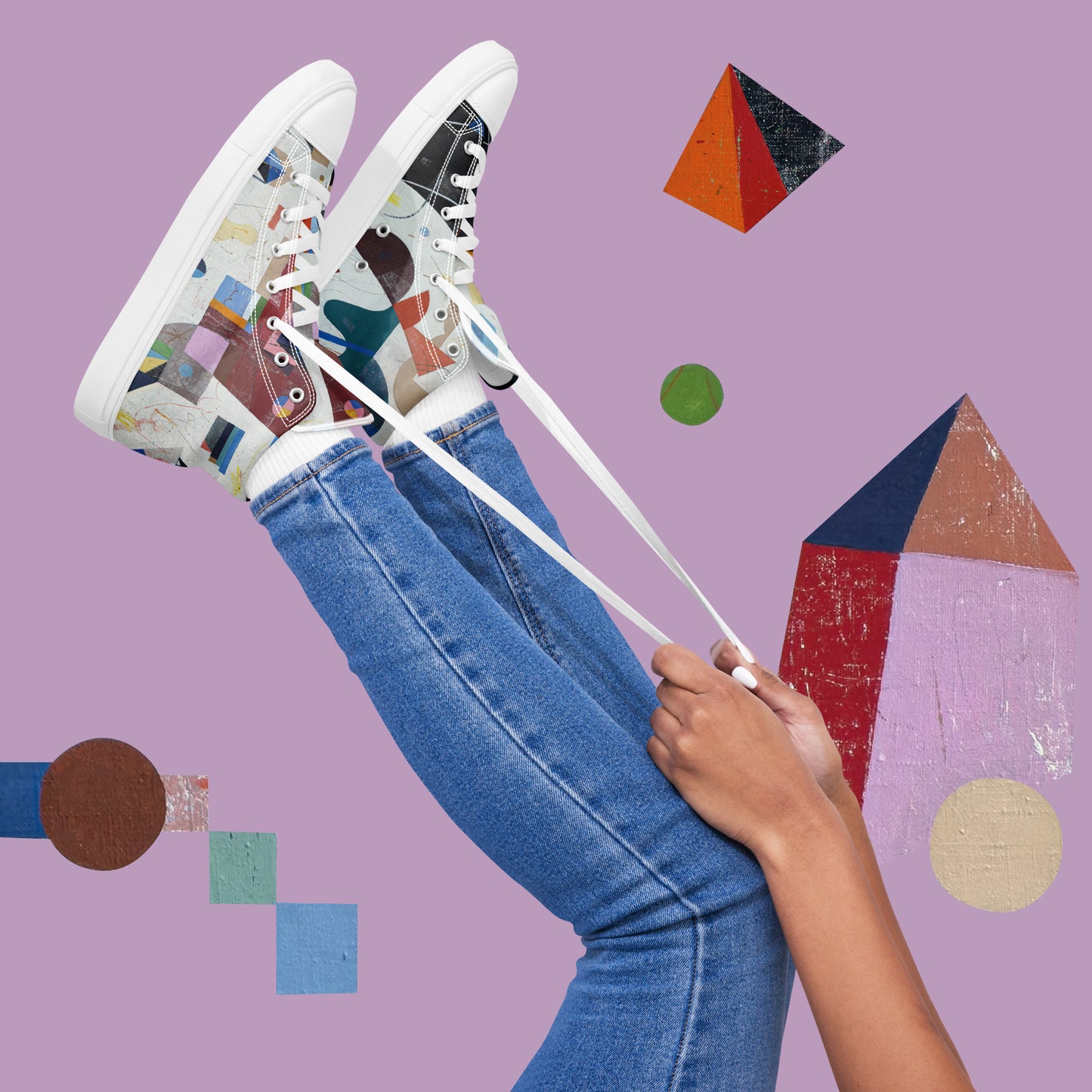 Women’s high top canvas shoes